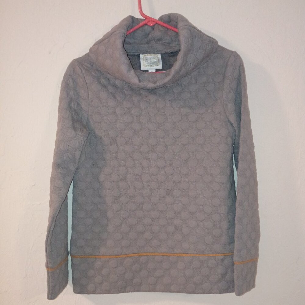Sail to Sable (STS) Textured Bubble Knit Cowl Neck Pullover – Gray – Size XS